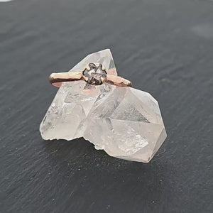 Fancy cut Diamond Solitaire Engagement 14k Rose Gold Wedding Ring byAngeline 0684