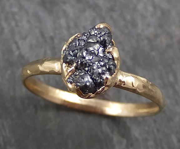 Rough cut black diamond ring Clearance