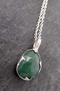 fancy cut green tourmaline sterling silver pendant gemstone necklace gemstone jewelry byangeline ss00017 Alternative Engagement