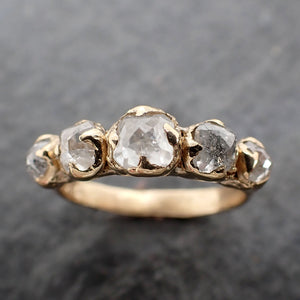 Fancy cut Diamond Wedding Band 18k Gold Diamond Wedding Ring byAngeline  2607