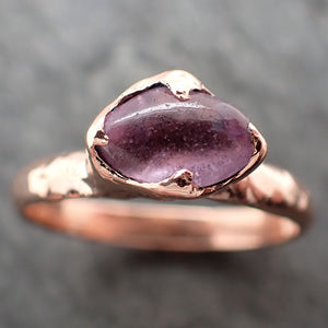 Sapphire  Pink polished 14k Rose gold Solitaire gemstone ring 2793