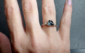 fancy cut montana sapphire diamond 14k white gold engagement ring wedding ring blue gemstone ring multi stone ring 2579 Alternative Engagement