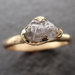 Raw Diamond Engagement Ring Rough Uncut Diamond Solitaire Recycled 14k yellow gold Conflict Free Diamond Wedding Promise 3117