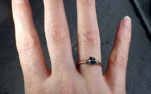 Fancy cut Montana blue Sapphire Rose gold Multi stone Ring Gold Gemstone Engagement Ring 3194
