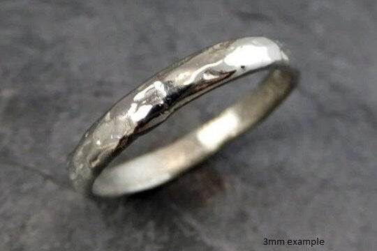 Custom Wedding bands 14k / 18k gold textured wedding rings Wedding Set byAngeline recycled gold