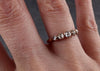 Salt and Pepper Diamond Contour Band • 18k White Gold • Custom Wedding Band • Handmade byAngeline • CDaniel