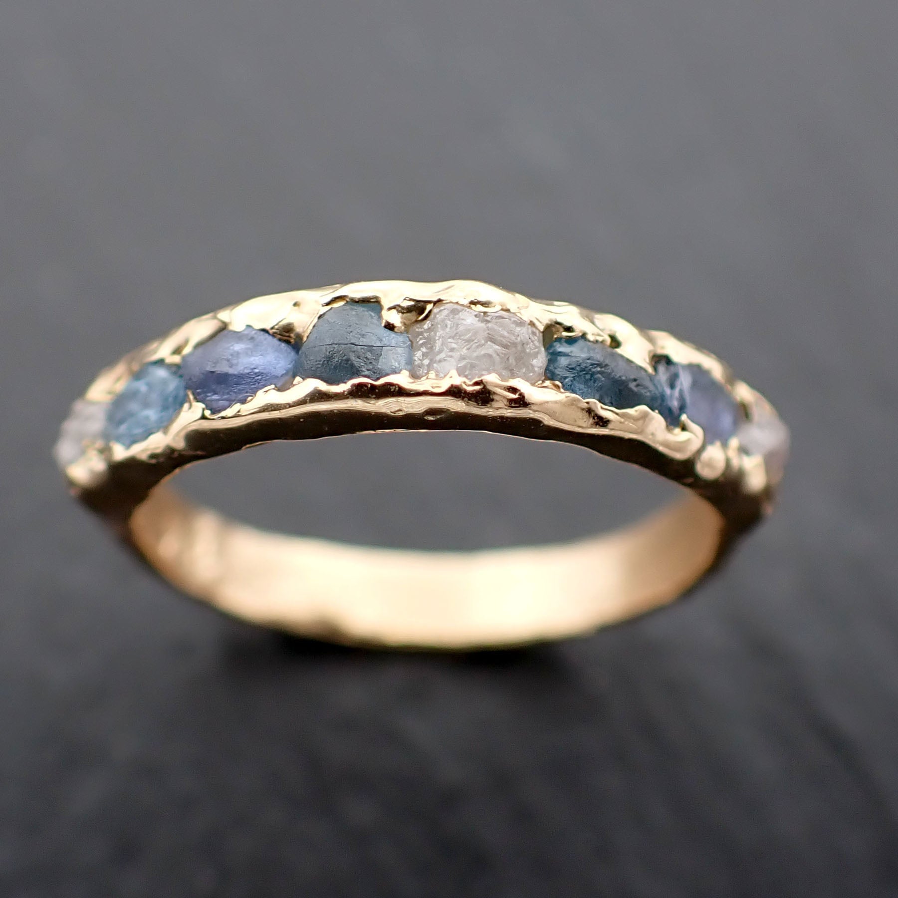 raw montana sapphires women's wedding band custom one of a kind blue m raw montana sapphires women's wedding band custom one of a kind blue m