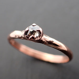 Fancy cut Salt and pepper Solitaire Diamond Engagement 14k Rose Gold Wedding Ring byAngeline 3528