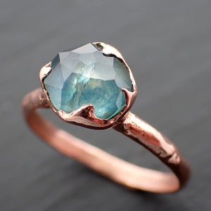 Fancy cut Montana blue Sapphire Rose gold Solitaire Ring Gold Gemstone Engagement Ring 3542