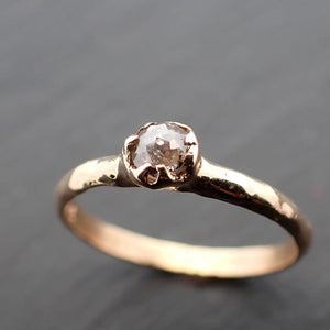 Fancy cut salt and pepper Dainty Diamond Solitaire Engagement 14k yellow Gold Wedding Ring byAngeline 3554