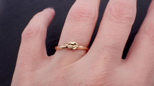 real Lilac leaf from my garden Yellow 14k gold band