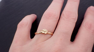 real Lilac leaf from my garden Yellow 14k gold band