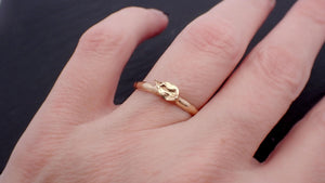 real Lilac leaf from my garden Yellow 14k gold band