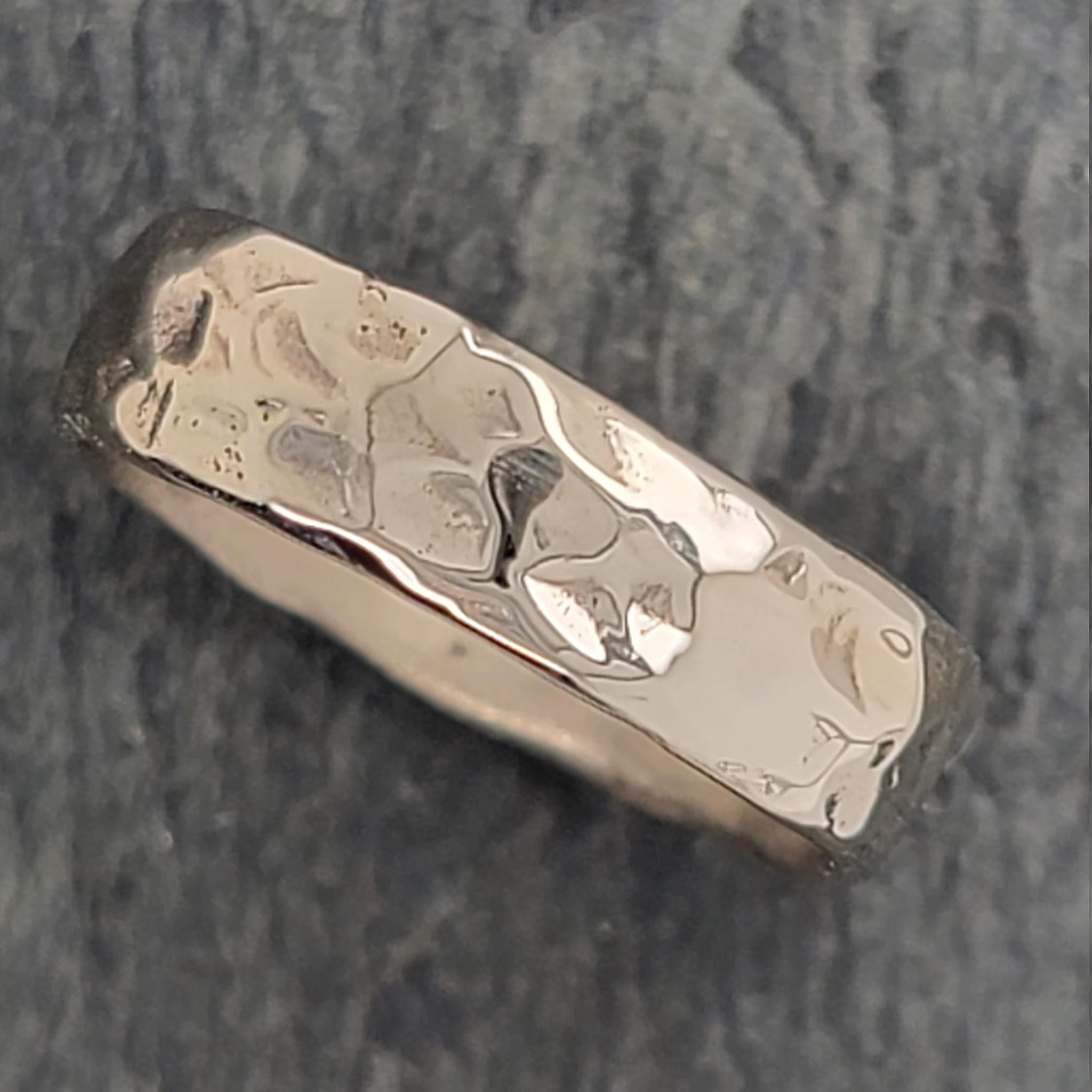 Custom Wedding bands 14k / 18k gold textured wedding rings Wedding Set byAngeline recycled gold