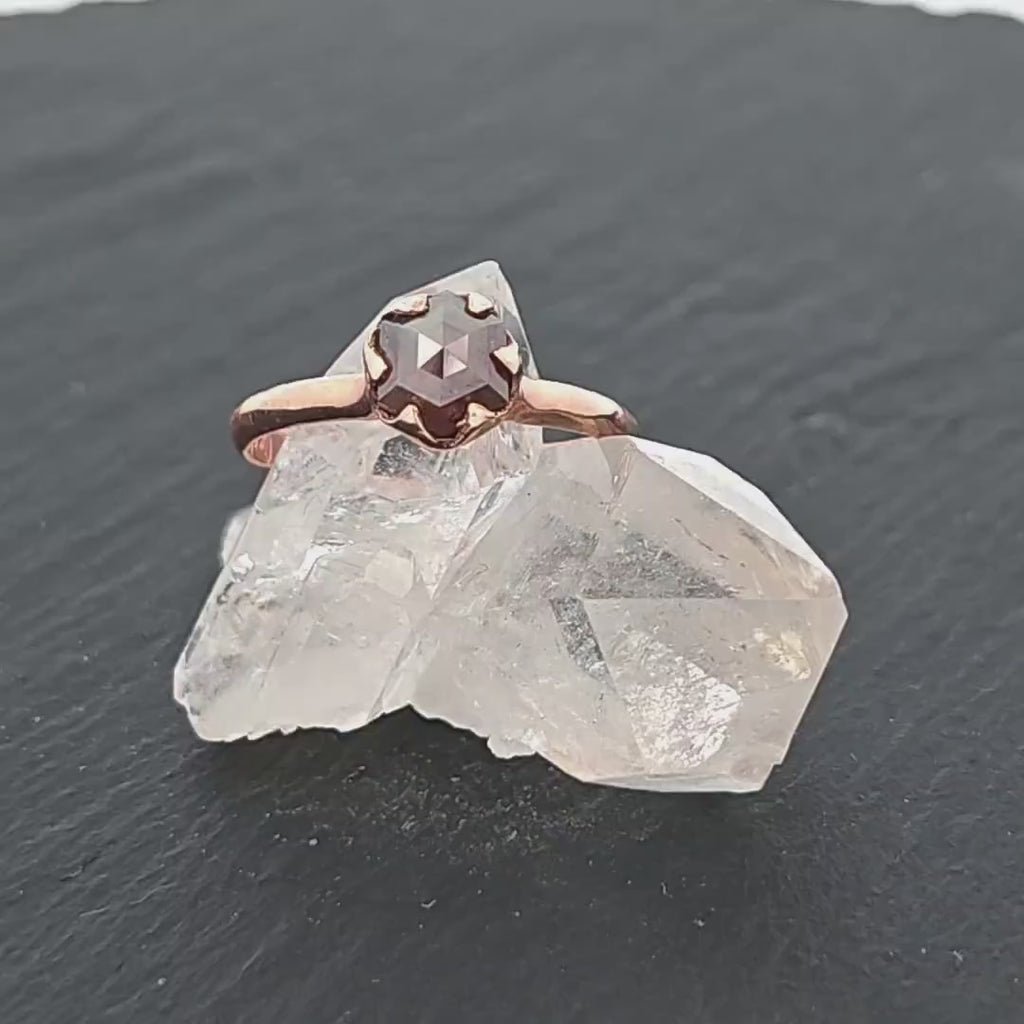Fancy cut Orange Diamond Solitaire Engagement 14k Rose Gold Wedding Ring Diamond Ring byAngeline 1127
