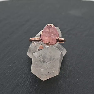 Fancy cut Morganite 14k Rose gold solitaire Pink Gemstone Cocktail Ring Statement Ring  gemstone Jewelry by Angeline 2739