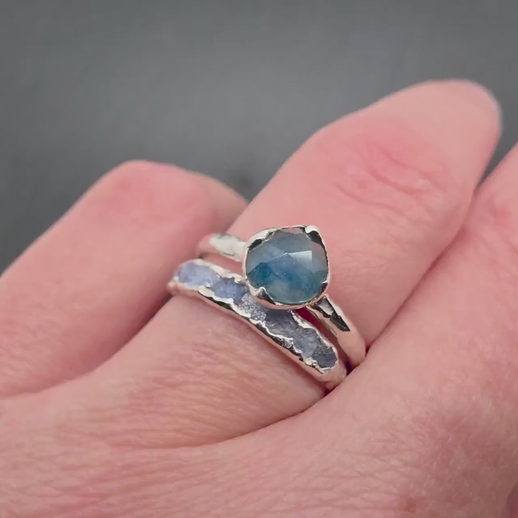 Montana Sapphire Sterling Silver Ring • Handmade byAngeline 3649