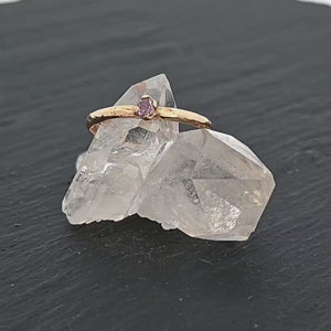 Pink Diamond Solitaire Engagement Dainty Fancy cut 14k yellow Gold Wedding Ring Diamond Ring byAngeline 1102