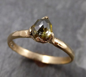 Fancy cut Cognac Diamond Solitaire Engagement 14k Yellow Gold Wedding Ring Diamond Ring byAngeline 0810 - Gemstone ring by Angeline