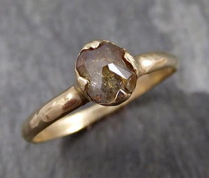Fancy cut Cognac Diamond Solitaire Engagement 14k Yellow Gold Wedding Ring byAngeline 0813 - Gemstone ring by Angeline