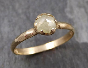 Fancy cut white Diamond Solitaire Engagement 14k yellow Gold Wedding Ring byAngeline 0817 - Gemstone ring by Angeline