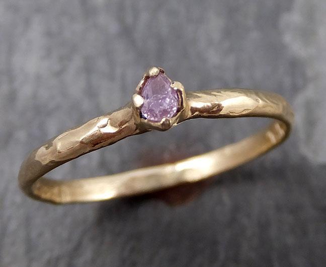 Dainty Fancy cut pink Diamond Solitaire Engagement 14k yellow Gold Wedding Ring Diamond Ring byAngeline 0819 - Gemstone ring by Angeline
