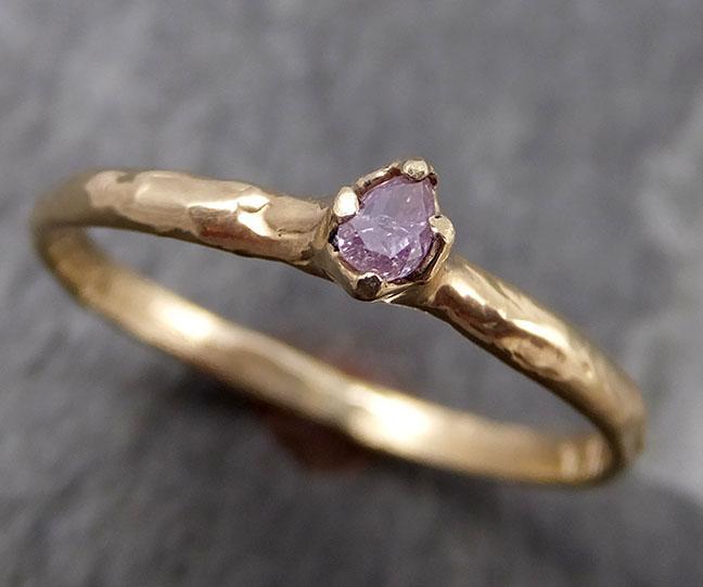 Dainty Fancy cut pink Diamond Solitaire Engagement 14k yellow Gold Wedding Ring Diamond Ring byAngeline 0819 - Gemstone ring by Angeline