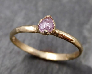 Dainty Fancy cut pink Diamond Solitaire Engagement 14k yellow Gold Wedding Ring Diamond Ring byAngeline 0820 - Gemstone ring by Angeline