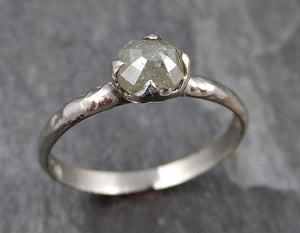 Fancy cut White Diamond Solitaire Engagement 14k White Gold Wedding Ring byAngeline 0837 - Gemstone ring by Angeline