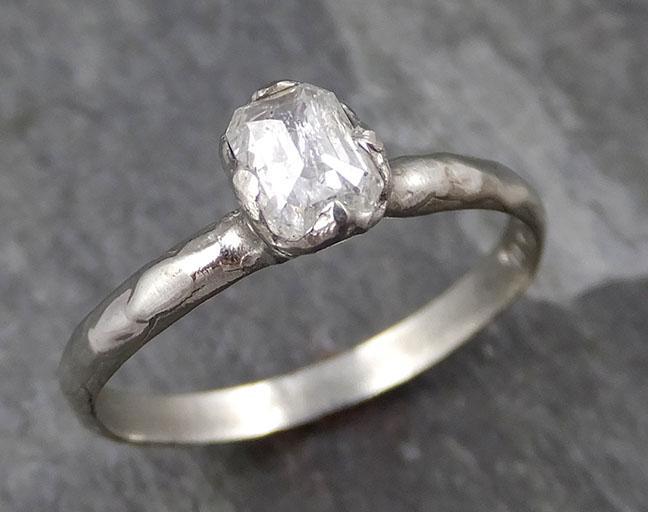 Fancy cut White Diamond Solitaire Engagement 14k White Gold Wedding Ring byAngeline 0838 - Gemstone ring by Angeline