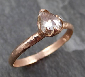 Fancy cut Champagne Diamond Solitaire Engagement 14k Rose Gold Wedding Ring byAngeline 0871 - Gemstone ring by Angeline