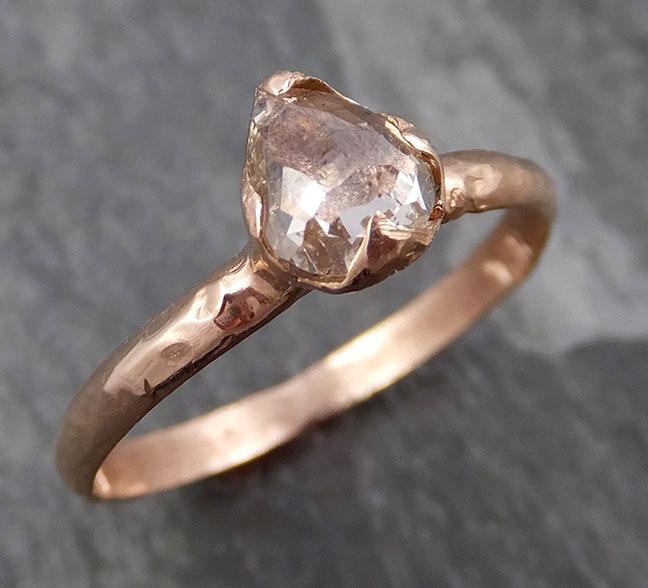 Fancy cut Champagne Diamond Solitaire Engagement 14k Rose Gold Wedding Ring byAngeline 0871 - Gemstone ring by Angeline