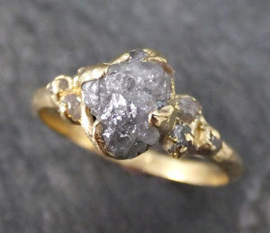 Raw Diamond 18k gold Engagement Ring Rough Gold Wedding Ring diamond Wedding Ring Rough Diamond Ring byAngeline - by Angeline