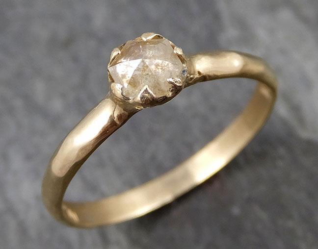 Fancy cut Champagne Diamond Solitaire Engagement 14k Yellow Gold Wedding Ring byAngeline 0878 - Gemstone ring by Angeline