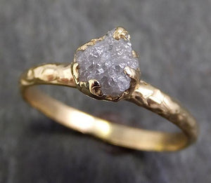 Raw Diamond Engagement Ring Rough Uncut Diamond Solitaire Recycled 14k gold Conflict Free Diamond Wedding Promise byAngeline 0282 - by Angeline