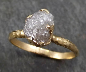 Raw Diamond Engagement Ring Rough Uncut Diamond Solitaire Recycled 14k gold Conflict Free Diamond Wedding Promise byAngeline 0321 - by Angeline