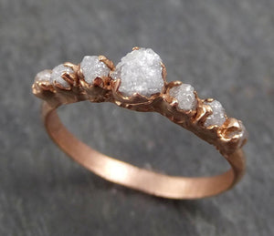 Raw Diamond Rose gold Engagement Ring Rough Gold Wedding Ring diamond Wedding Ring Rough Diamond Ring byAngeline 0335 - by Angeline