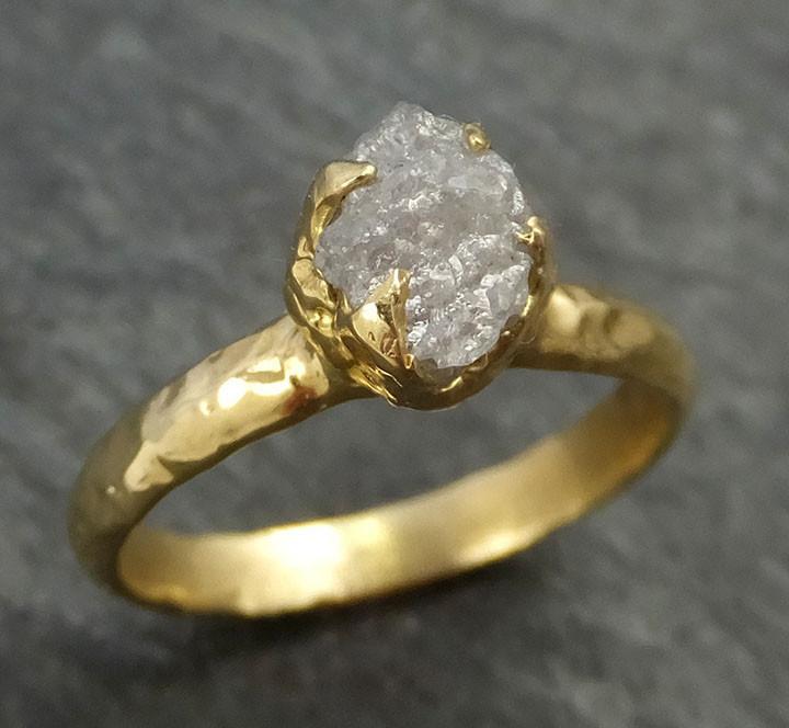 18k Raw Diamond Engagement Ring Rough Gold Wedding Ring diamond Wedding Ring Rough Diamond Ring byAngeline 0348 - by Angeline