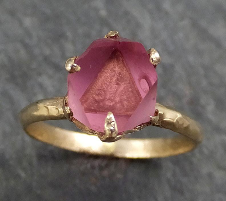 Raw Spinel Natural Facets Gold statement Ring One Of a Kind Pink Gemstone Ring stone Ring byAngeline 0377 - by Angeline