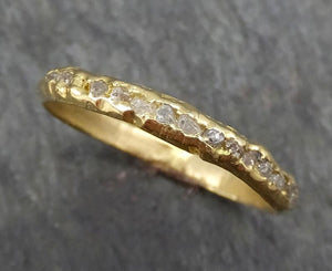 Raw Rough Uncut Diamond Wedding Band 18k / 14k Gold Diamond Wedding Ring byAngeline C0380 - by Angeline