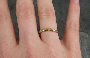 Raw Rough Uncut Diamond Wedding Band 18k / 14k Gold Diamond Wedding Ring byAngeline C0380 - Gemstone ring by Angeline