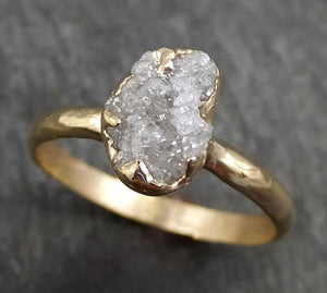 Raw Diamond Engagement Ring Rough Uncut Diamond Solitaire Recycled 14k gold Conflict Free Diamond Wedding Promise byAngeline 0433 - by Angeline
