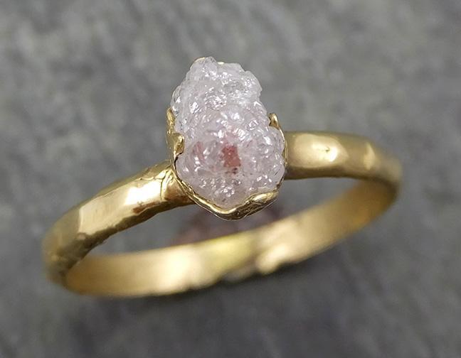 Raw Diamond Engagement Ring Rough Uncut Diamond Solitaire Recycled 14k gold Conflict Free Diamond Wedding Promise byAngeline 0649 - by Angeline