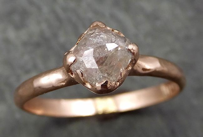 Fancy cut orange Diamond Solitaire Engagement 14k Rose Gold Wedding Ring byAngeline 0652 - by Angeline
