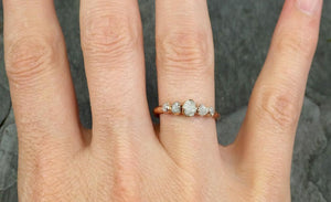 Custom Diamond Rose gold Engagement Ring Rough Gold Wedding Multi stone  Ring diamond Wedding Ring Rough Diamond Ring byAngeline 0670 - by Angeline