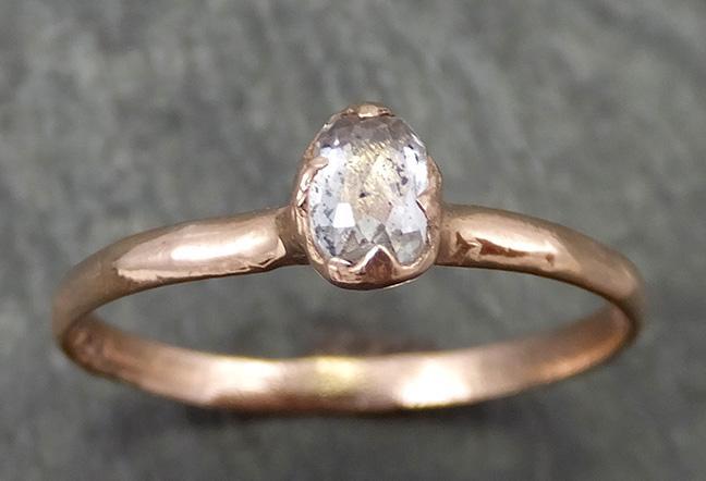 Fancy cut Diamond Solitaire Engagement 14k Rose Gold Wedding Ring byAngeline 0679 - by Angeline