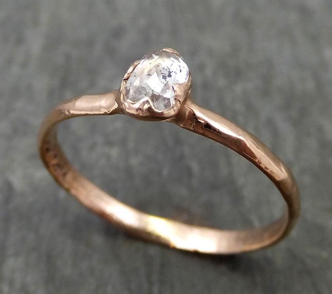 Fancy cut Diamond Solitaire Engagement 14k Rose Gold Wedding Ring byAngeline 0679 - by Angeline