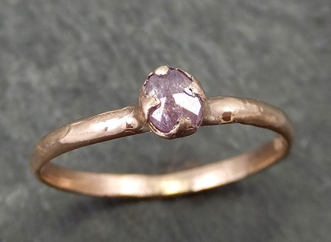 Dainty Fancy cut pink Diamond Solitaire Engagement 14k Rose Gold Wedding Ring Diamond Ring byAngeline 0681 - by Angeline