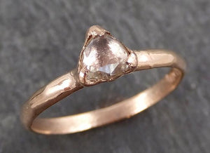 Fancy cut Champagne Diamond Solitaire Engagement 14k Rose Gold Wedding Ring byAngeline 0682 - by Angeline