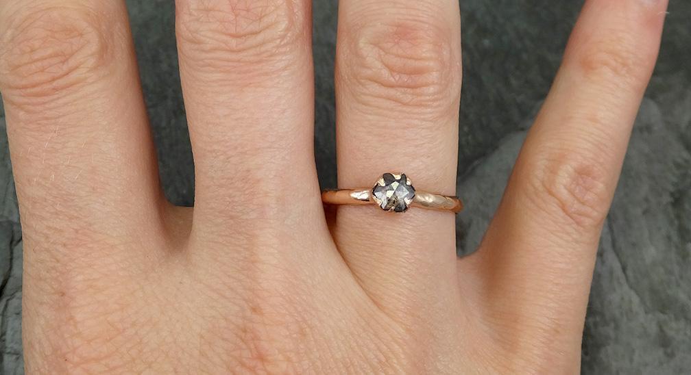 Fancy cut Diamond Solitaire Engagement 14k Rose Gold Wedding Ring byAngeline 0684 - by Angeline